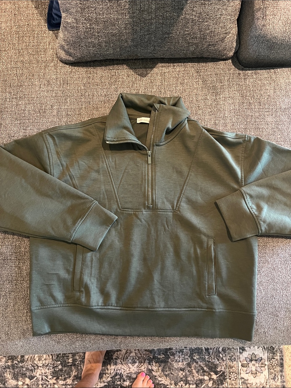Zenana half zip sweatshirt